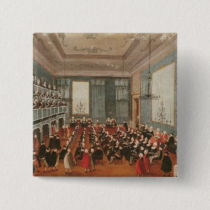Concert given by the girls of the hospital 15 cm square badge