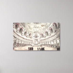 Concert Hall in Venice, 18th century (coloured eng Canvas Print