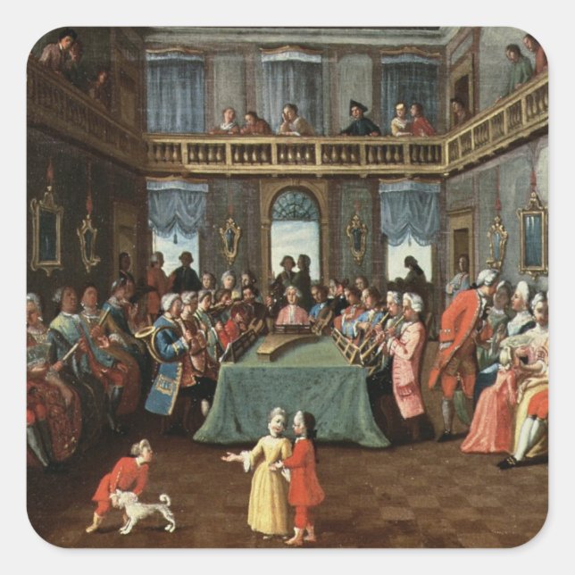 Concert in a Private House Square Sticker (Front)