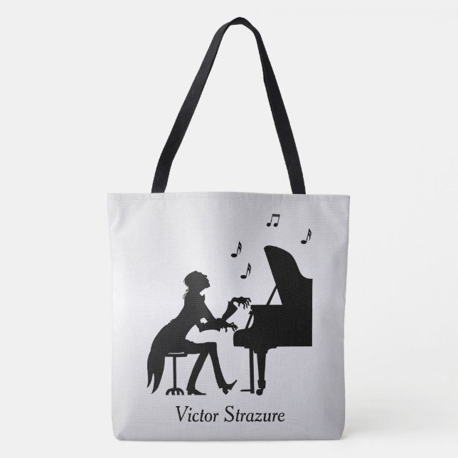 Concert Pianist Personal Music Tote Bag (Front)