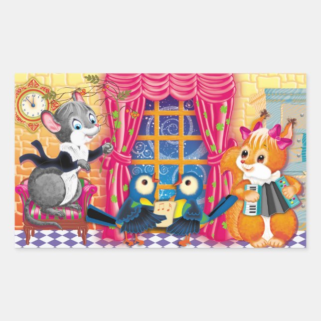 concert rectangular sticker (Front)