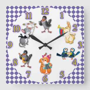 concert square wall clock