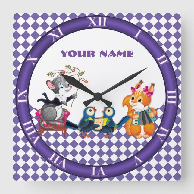 concert square wall clock (Front)