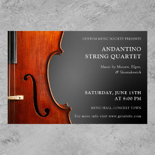 Concert String Quartet Violin Recital Poster
