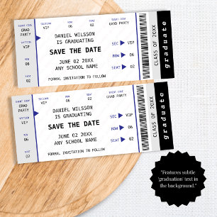 Concert Ticket Class of 2025 Graduation Save The Date