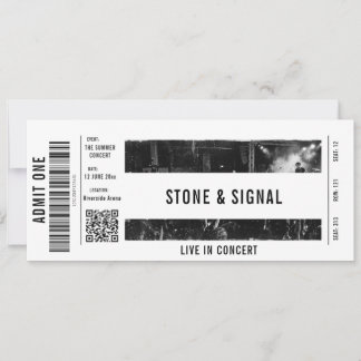 Concert Ticket Custom  Invitation