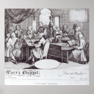 Concert Ticket for Mary's Chapel Poster