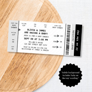 Concert Ticket Music Gig Unique Fun Baby Shower Invitation