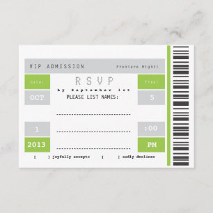 Concert Ticket Stub RSVP