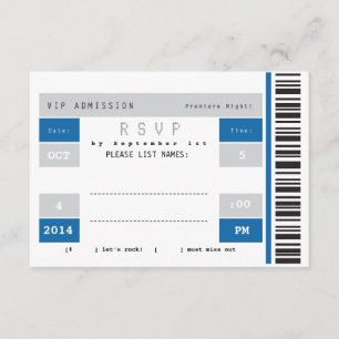 Concert Ticket Stub RSVP