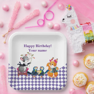 concert Young Animal Paper Plate