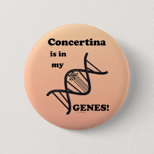 Concertina Is In My Genes 6 Cm Round Badge