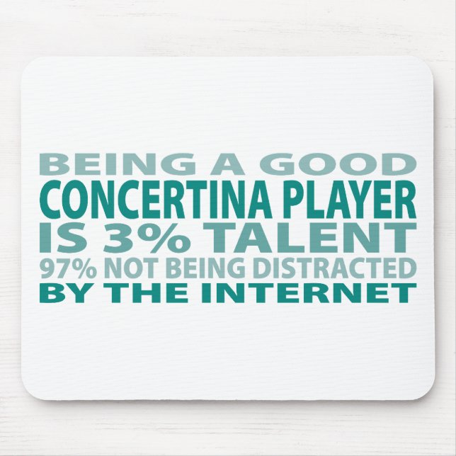 Concertina Player 3% Talent Mouse Mat (Front)