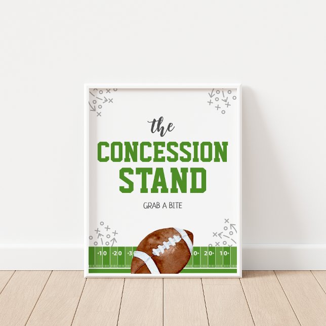 Concession Stand Football Birthday Food Sign (Creator Uploaded)