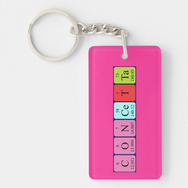 Concetta periodic table name keyring (Front)