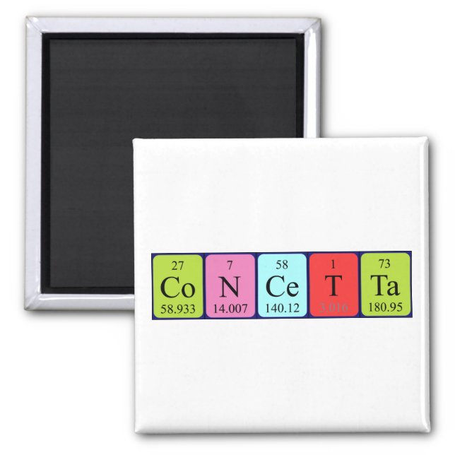 Concetta periodic table name magnet (Front)