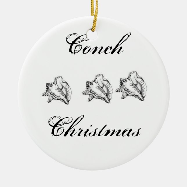 Conch Christmas Ornament (Front)