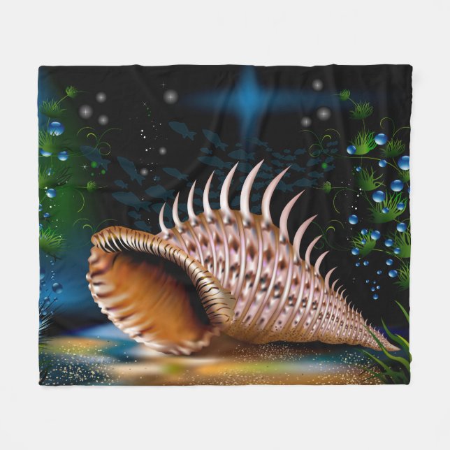 Conch Fleece Blanket (Front (Horizontal))