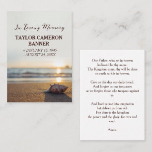 Conch on Beach   Sympathy Mini Prayer Card