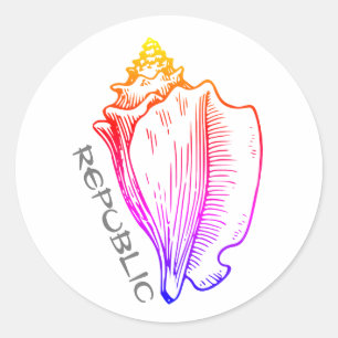 Conch Republic Classic Round Sticker