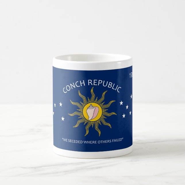Conch Republic Flag Coffee Mug (Center)