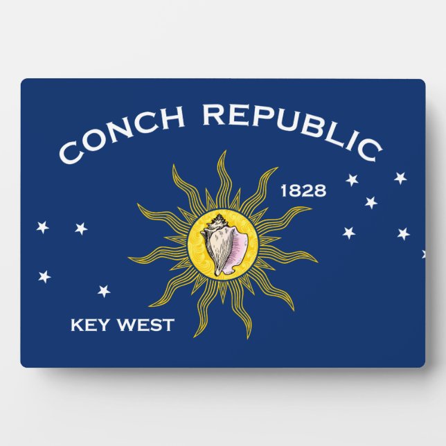 Conch Republic Flag Key West Florida Plaque (Front)