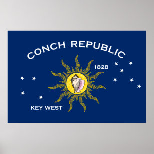 Conch Republic Flag Key West Florida Poster