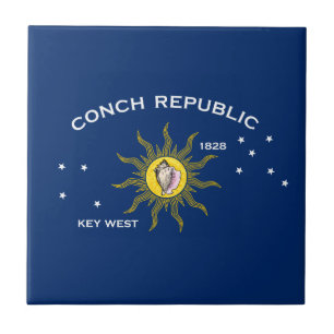 Conch Republic Flag Key West Florida Tile