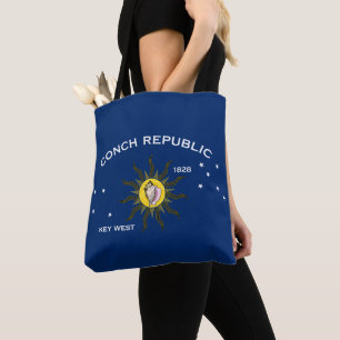 Conch Republic Flag Key West Florida Tote Bag