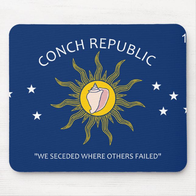 Conch Republic Flag Mouse Mat (Front)