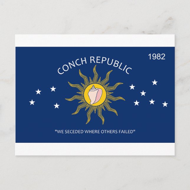 Conch Republic Flag Postcard (Front)