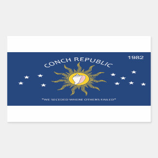 Conch Republic Flag Rectangular Sticker