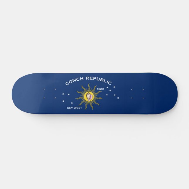 Conch Republic flag Skateboard (Horz)