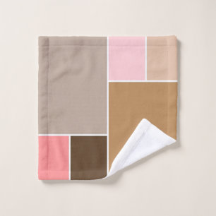 Conch Seashell Colour Blocks Bath Towel Set