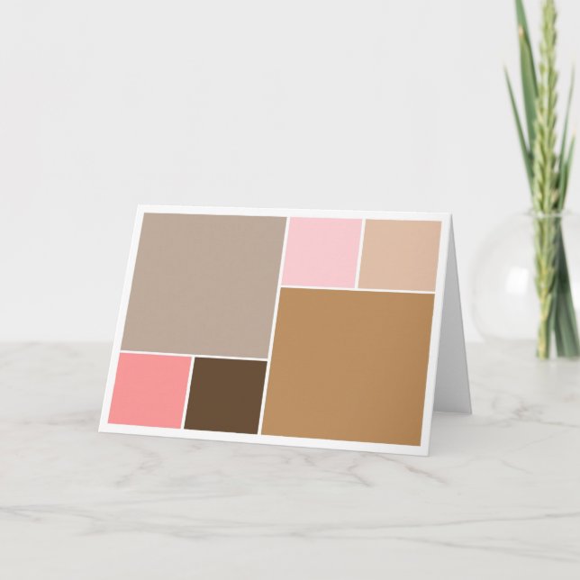 Conch Seashell Colour Blocks Card (Front)