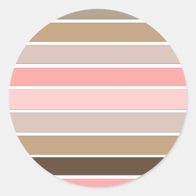 Conch Seashell Colours Classic Round Sticker (Front)