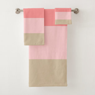 Conch Seashell Stripe Colours Bath Towel Set