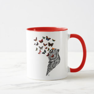 Conch Shell and Butterflies 2 Mug