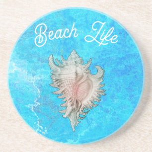 Conch Shell "Beach Life" Coaster