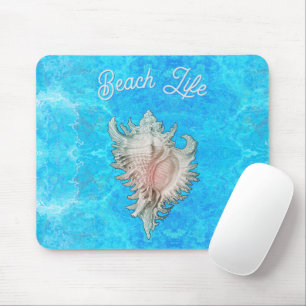Conch Shell "Beach Life"  Mouse Mat