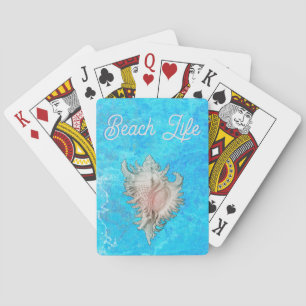 Conch Shell "Beach Life" Playing Cards