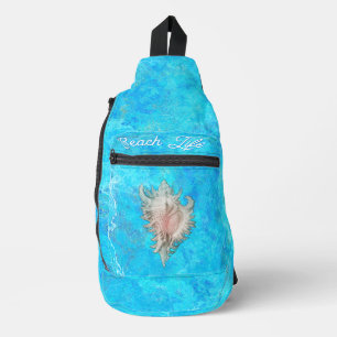 Conch Shell "Beach Life" Sling Bag