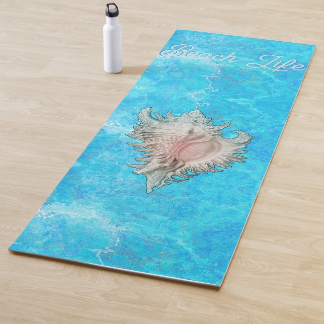 Conch Shell "Beach Life"  Yoga Mat (In Situ)