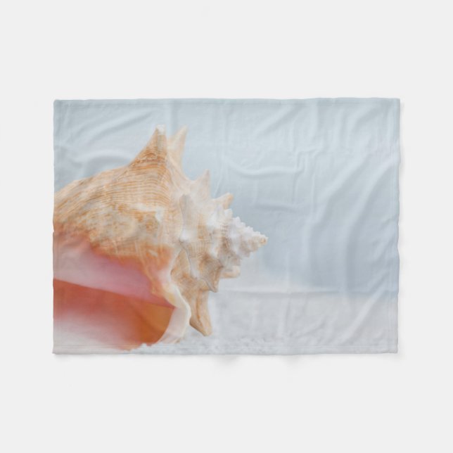 Conch Shell | Florida Fleece Blanket (Front (Horizontal))
