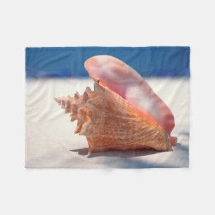 Conch Shell On Beach 2 Fleece Blanket