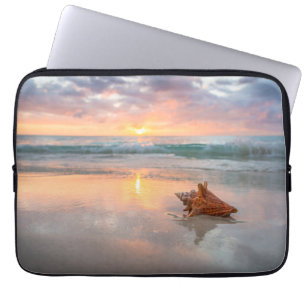 Conch Shell on the Beach Jamaica Laptop Sleeve
