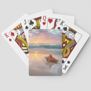 Conch Shell on the Beach Jamaica Playing Cards
