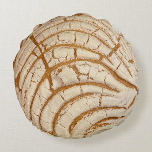 Concha Mexican Sweet Bread  Round Cushion