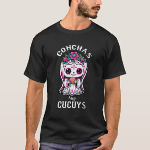 Conchas and Cucuys Mexican Halloween Ghost Concha T-Shirt