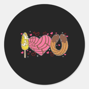 Conchas I Love You Valentine Conchas Mexican Valen Classic Round Sticker